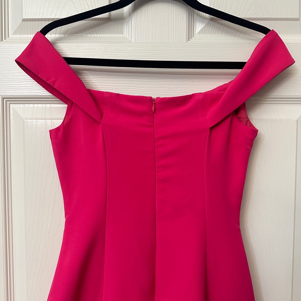 Lavish Alice Hot Pink Asymmetrical Bodycon Dress - Picture 6 of 13